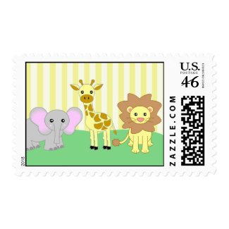Baby Animals Postage Stamp stamp