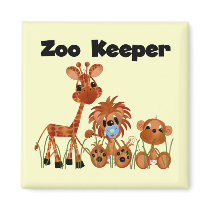 Baby Animals Zoo Keeper Tshirts and Gifts Magnets