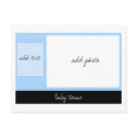Baby Announcement: Blue postcards by mamaraider Baby Announcement: Blue postcards