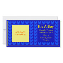 Baby Announcement Boy photo cards