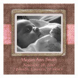 Baby Announcement Chocolate Pink
