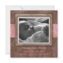 Baby Announcement Chocolate Pink invitations by StarStock Baby Announcement Chocolate Pink invitations
