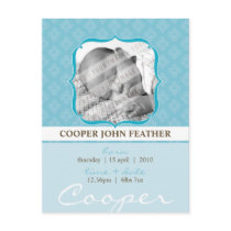 BABY ANNOUNCEMENT ::  elegantly framed 1 postcards