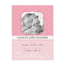 BABY ANNOUNCEMENT ::  elegantly framed 6 postcards