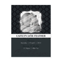BABY ANNOUNCEMENT ::  elegantly framed 8 postcards