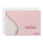 Baby Announcement Girl Pink