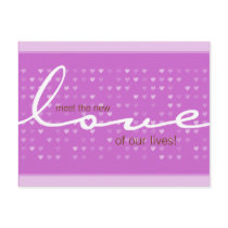 BABY ANNOUNCEMENT - love girl postcards