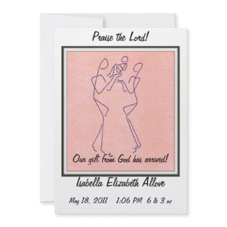 Baby Announcement - Our Gift from God! invitation