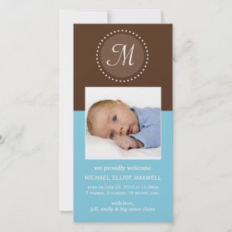 Baby Announcement Photo Card photocard