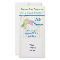 Baby Announcement Photocard Custom Photo Card