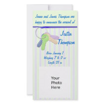 Baby Announcement Photocard Custom Photo Card