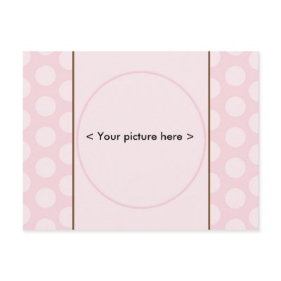Baby Announcement - Pink Circles Postcard by JeBaLa