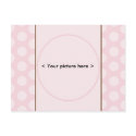 Baby Announcement - Pink Circles postcards by JeBaLa Baby Announcement - Pink Circles postcards