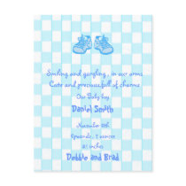 baby announcement postcard - blue by cute4kids baby announcement postcard - blue