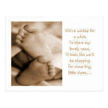 Baby announcement postcards