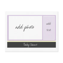 Baby Announcement: Purple postcards by mamaraider Baby Announcement: Purple postcards