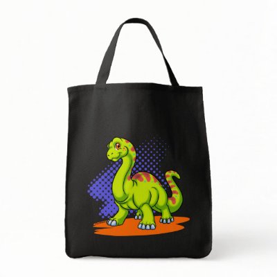 Baby Apatosaurus Canvas Bag by nyctherion