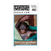 Baby Ape Waving Goodbye postage