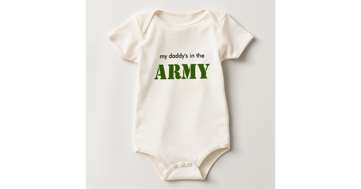 Baby ARMY dad Baby Bodysuit Zazzle