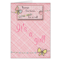 Baby Arrival - It's A Girl Card