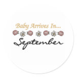 Baby Arrives in September Stickers