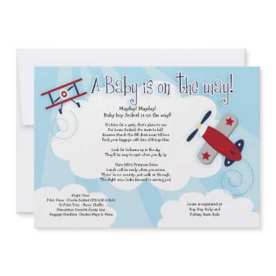 BABY AVIATOR Airplane 5x7 Baby Shower Invitation by allpetscherished