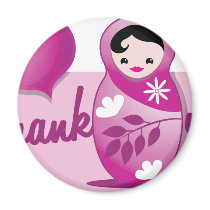 baby babushka thank you refrigerator magnets