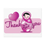 baby babushka thank you post card