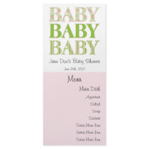 Baby, Baby, Baby Menu Card Rack Cards