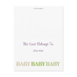 Baby, Baby, Baby Table Tent Postcard