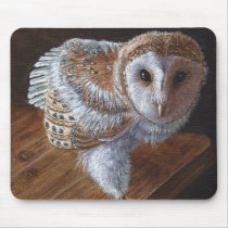 Baby Barn Owl Bird Mousepads