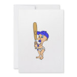 Baby Baseball Blue Personalized Invite