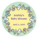 Baby Basics border on green and yellow Sticker