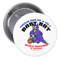 Baby Bat Dad small button buttons