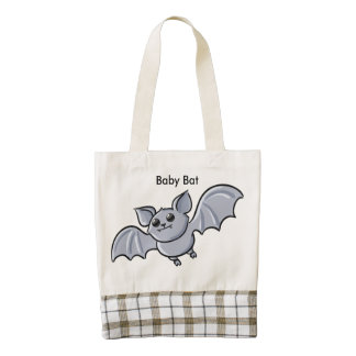 Baby Bat Flying High Zazzle HEART Tote Bag