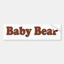 Baby Bear Bumper Sticker