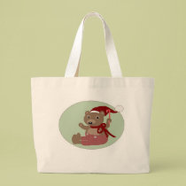 Baby Bear Christmas Tote bags by disgustedcats Baby Bear Christmas Tote bags