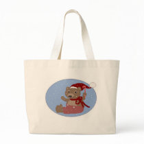 Baby Bear Christmas Tote bags by disgustedcats Baby Bear Christmas Tote bags