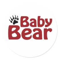 Baby Bear Claw Round Sticker