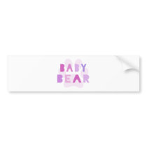 Baby bear - pink bumper stickers