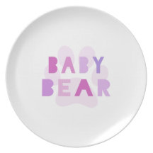 Baby bear - pink plate