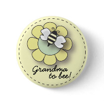 Baby Bee in Neutral Yellow Grandma To "Bee" Pin