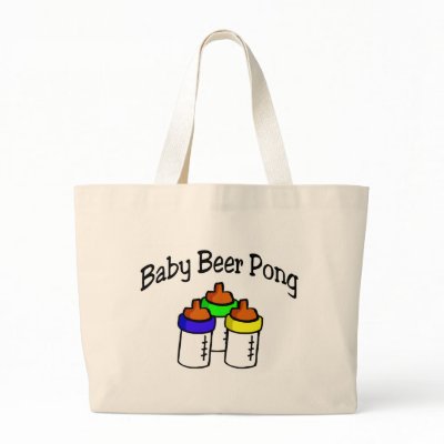 Baby Beer Pong Tote Bag by LilYears
