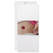 Baby belly button rack card design