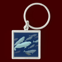 Baby Beluga Whale Keychain Whale Art Gifts keychains