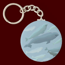 Baby Beluga Whale Keychain Whale Art Gifts keychains