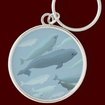 Baby Beluga Whale Keychain Whale Art Gifts keychains