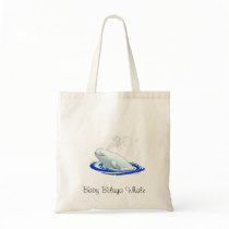 Baby Beluga Whale Tote bags