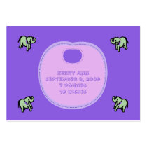 Baby Bib Birth Announcement Cards business cards by BabyAnnouncements Baby Bib Birth Announcement Cards business cards