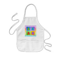 Baby Bib - Pop Art Christmas Trees Aprons